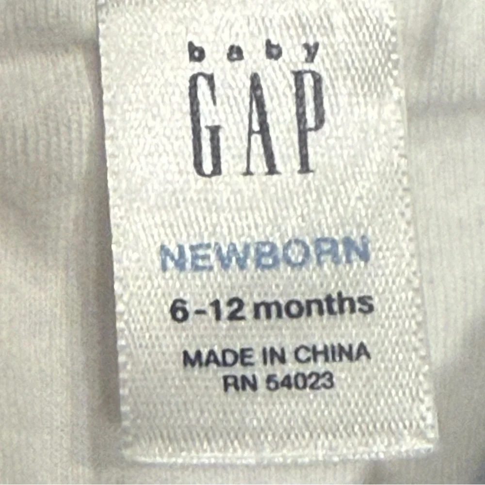 Baby GAP White Sweater with Blue Trim cardigan